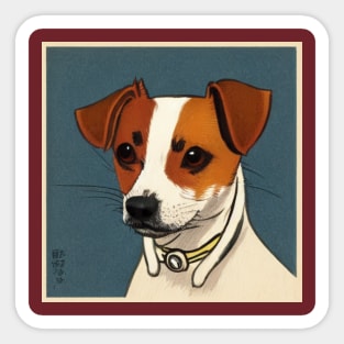 In Love with Jack Russell Terrier Puppy Sticker